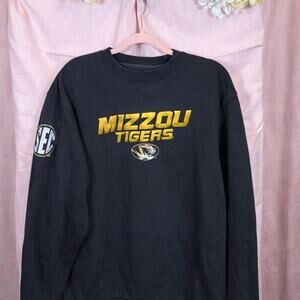 Y2k mizzou tigers black crewneck